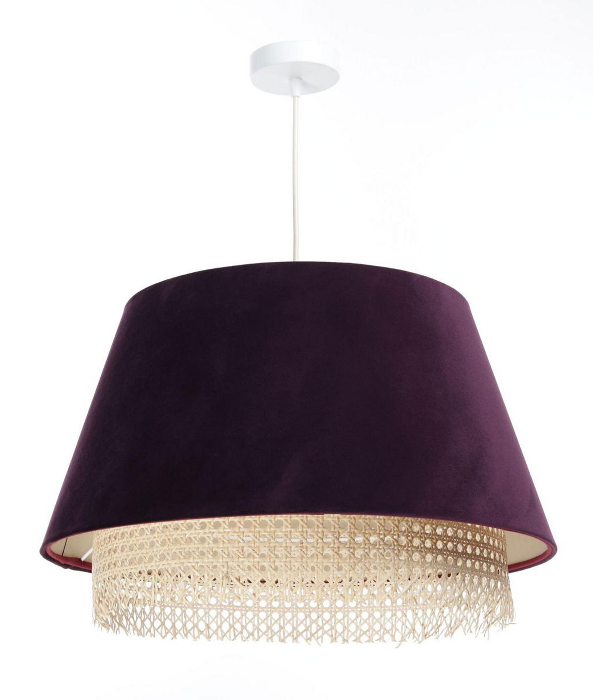 HÄNGELEUCHTE Lila 50/32 cm - Lila, Naturmaterialien (50/1.3/32cm) - ONZENO