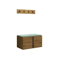 GARDEROBEN-SET Orion VI - Eiche Artisan/Mintgrün, Holzwerkstoff/Kunststoff (84/42/46cm) - MIRJAN24