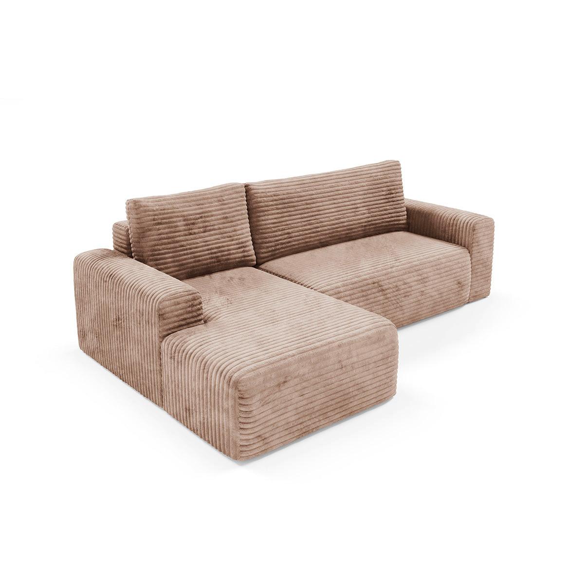 ECKSOFA Romeo 3 Sitzplätze Hellbraun - Braun, Holz (268/163cm) - Petits-meubles