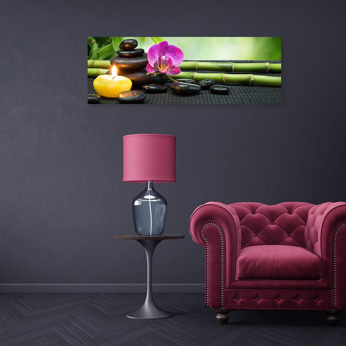 KUNSTDRUCK Grün 90/30 cm - Grün, Textil (90/30cm) - KUNSTLOFT