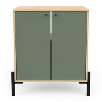 WASCHTISCHUNTERSCHRANK 2 Türen - Elisa - 69/50/77 cm - Waldgrün, Holzwerkstoff (49.8/77.5/71.5cm) - Calicosy
