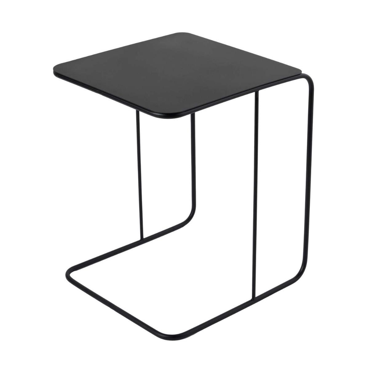 BEISTELLTISCH mit metallplatte 57/47/46 cm - Schwarz, Metall (55/57/46cm) - Calicosy