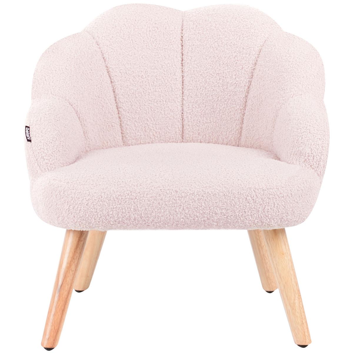 KINDERSESSEL Bouclé Pastellrosa Miland - Pink, Textil (50/55/53cm) - Beliani