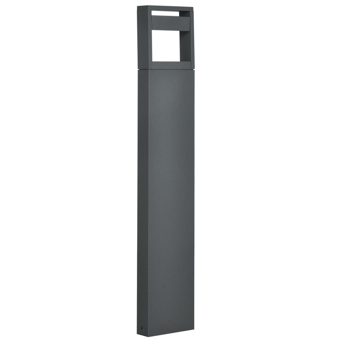 GARTENLAMPE, Aluminium, Dunkelgrau - Dunkelgrau, Metall (16/5/90cm) - Outsunny