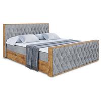 BOXBETT mit Matratze H3 und Lattenrost - LOLLI5-Z - 120x200 - Grau Casablanca - Grau, Holzwerkstoff (120/200cm) - ALTDECOR