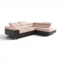 ECKSOFA Jade Mit Schlaffunktion - Beige, Holzwerkstoff/Textil (275/202cm) - Fun Möbel