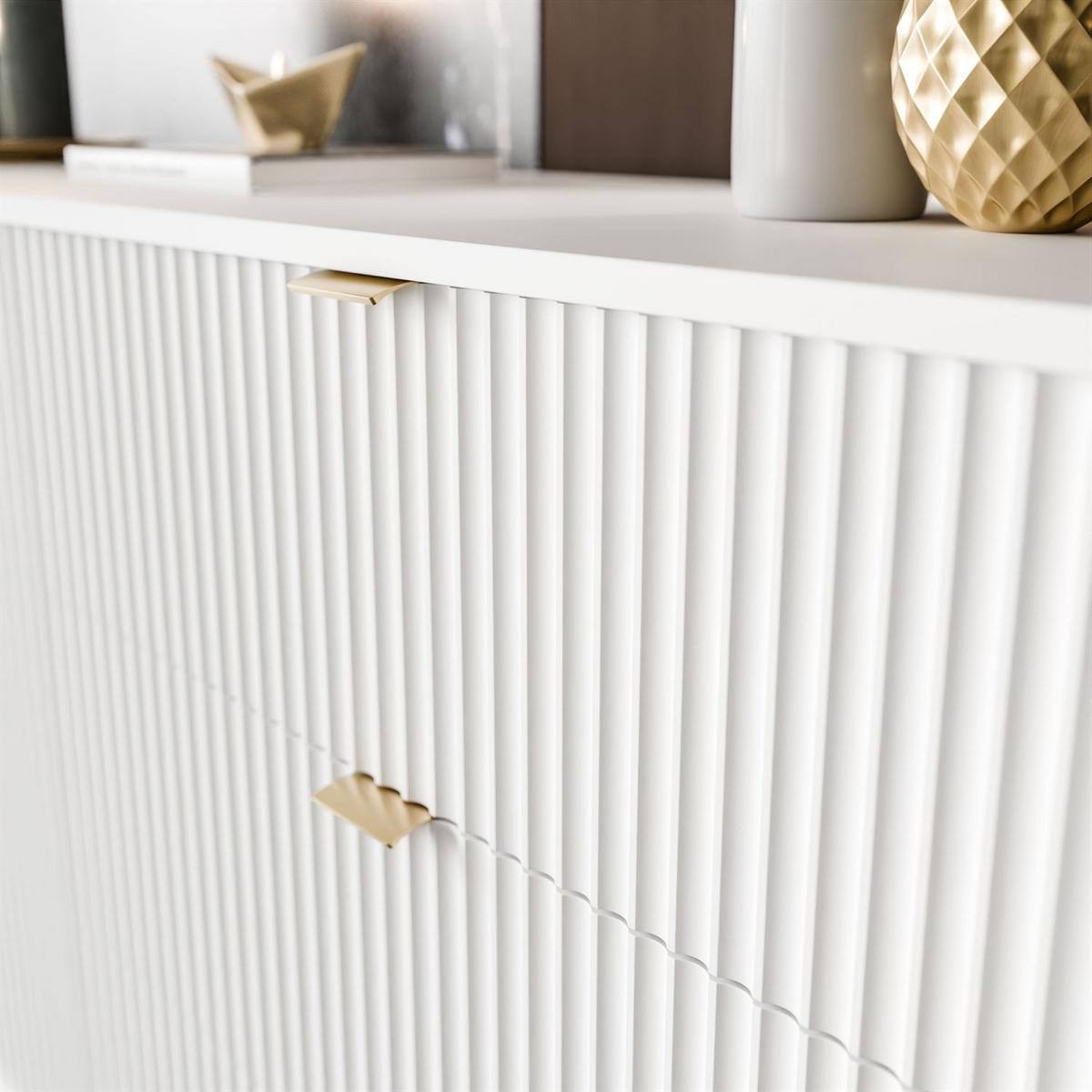 SIDEBOARD CORTADO KSZ154 MIT SCHUBLADEN 154 CM WEISS - Weiß, Holzwerkstoff (154/83/39cm) - Lookway