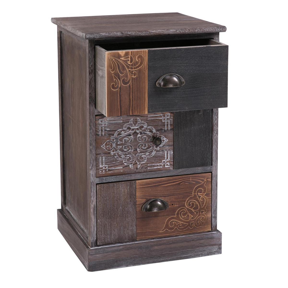 KOMMODE MARA graubraun - Graubraun, Holz (40/65/37cm) - CARO-Möbel