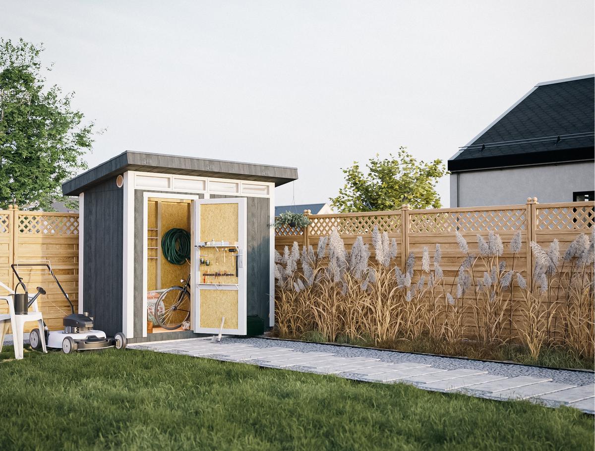 HOLZ-GARTENHAUS basis LP SmartSide 3m² mit B161xL293xH239 cm - M901 - TUNDRA GREY - Grau, Holz (294/239/161cm) - Timbela