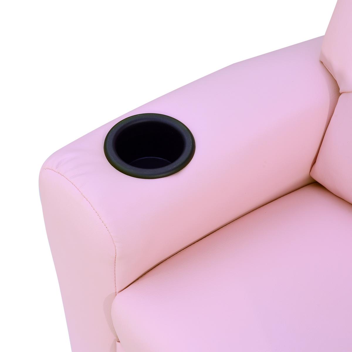 KINDERSESSEL Minisessel Kindersofa für 3-6 Jahre alt Liegefunktion Rosa - Rosa, Kunststoff (56/69/62cm) - HOMCOM