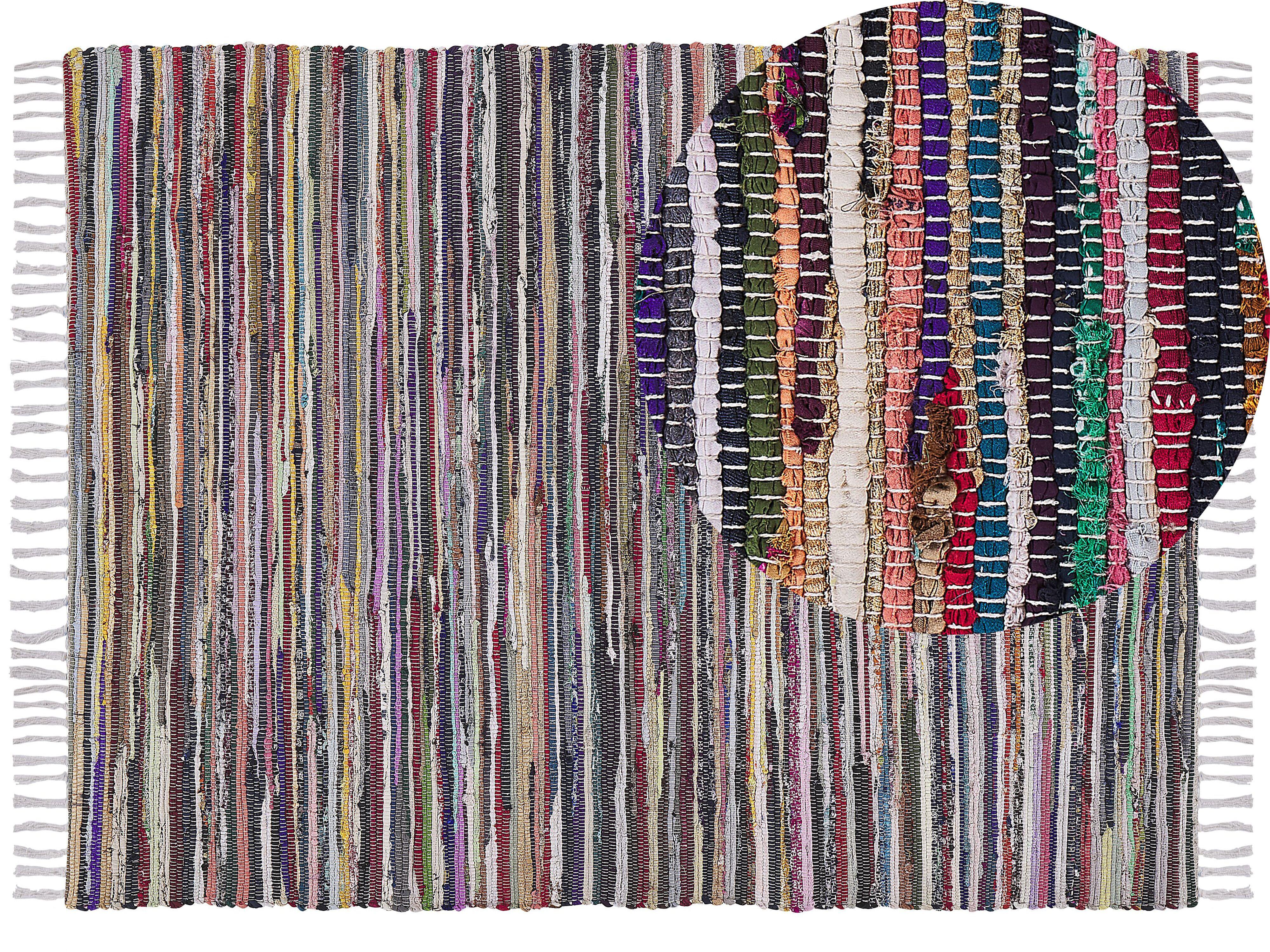 TEPPICH geflochten Danca 230/160 cm - Multicolor, Textil (160/230cm) - Beliani