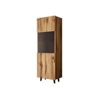 VITRINE Vamos - Schwarz/Braun, Holzwerkstoff/Kunststoff (60/183/42cm) - MIRJAN24