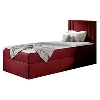 BOXBETT Carmen Mini, Seite zum Öffnen des Bettkastens: Rechts - H3 - Dunkelrot, Holz (90/200cm) - MIRJAN24