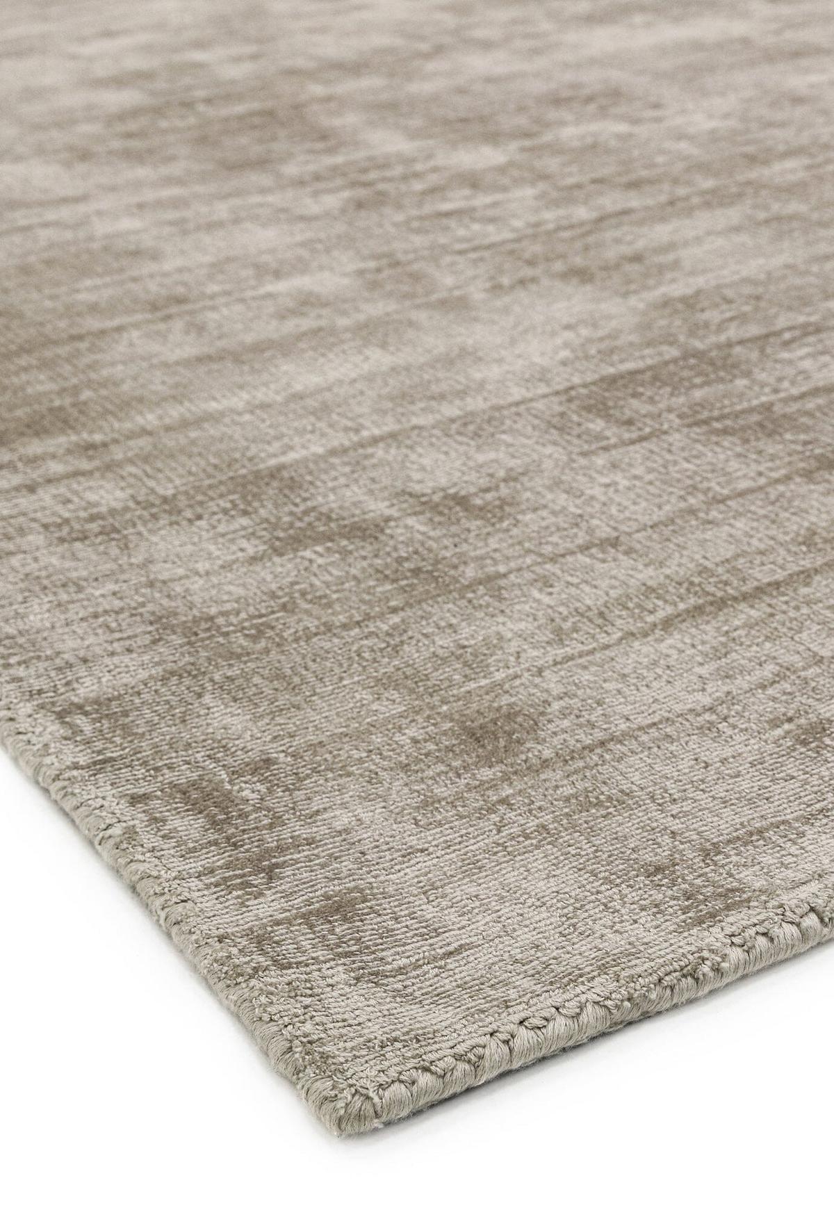 VISKOSETEPPICH handgewebt BARI, einfarbig, Taupe, 120 x 170 cm - Beige, Textil (120/170cm) - KADIMA DESIGN