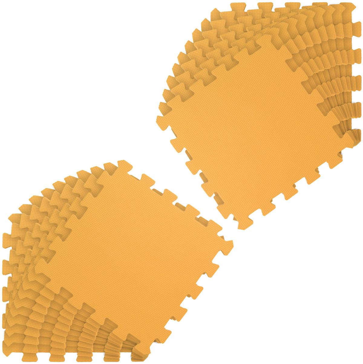 SPIELMATTE ab Null - 180/90/1 cm Puzzlematte Gelb - Gelb, Kunststoff (30/30cm) - Littletom