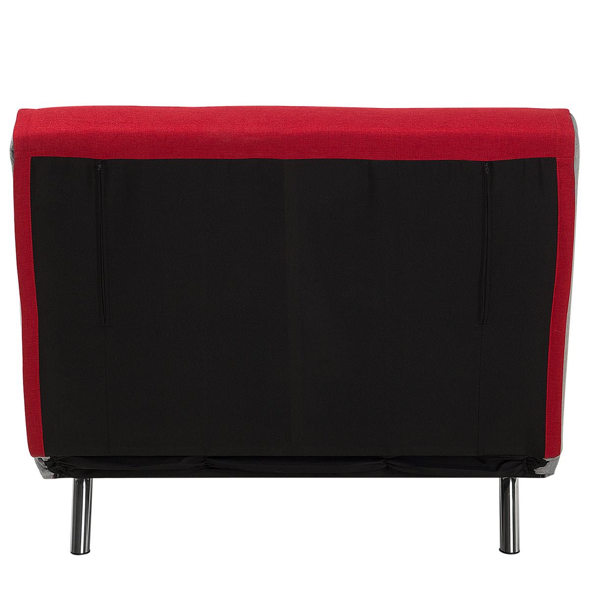 1-SITZER-SCHLAFSOFA Polyester Rot Farris - Rot, Textil (100/89/191cm) - Beliani