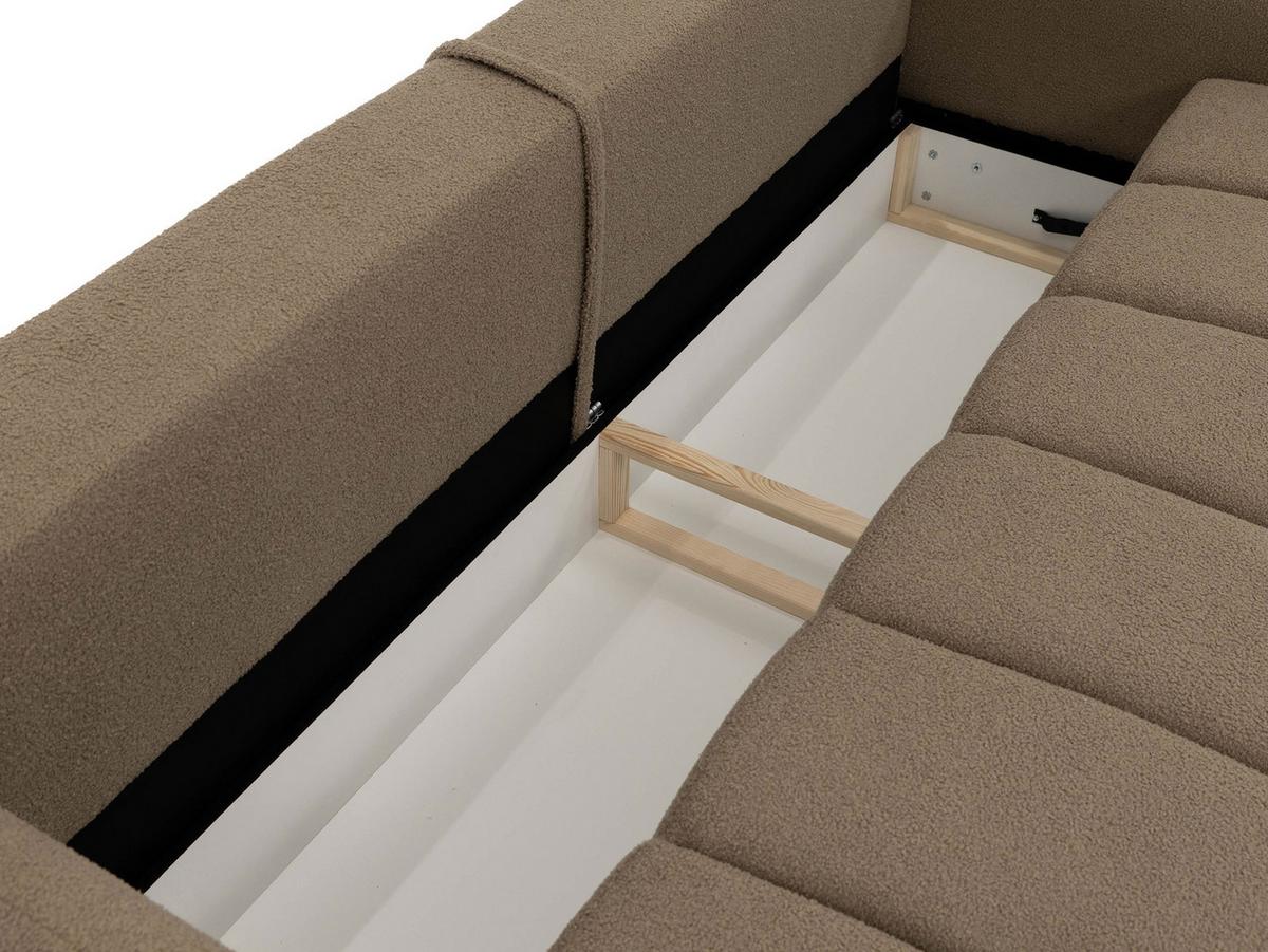 SCHLAFSOFA Carlos Boucle - Schwarz/Grau, Holz/Kunststoff (236/90/114cm) - MIRJAN24