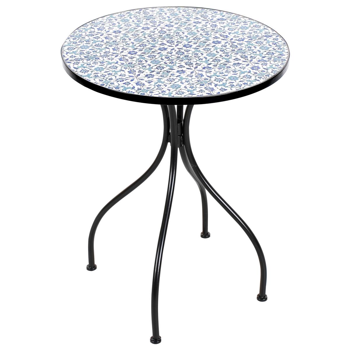 BISTRO-SET Schwarz Chapeco - Blau/Schwarz, Metall - Beliani
