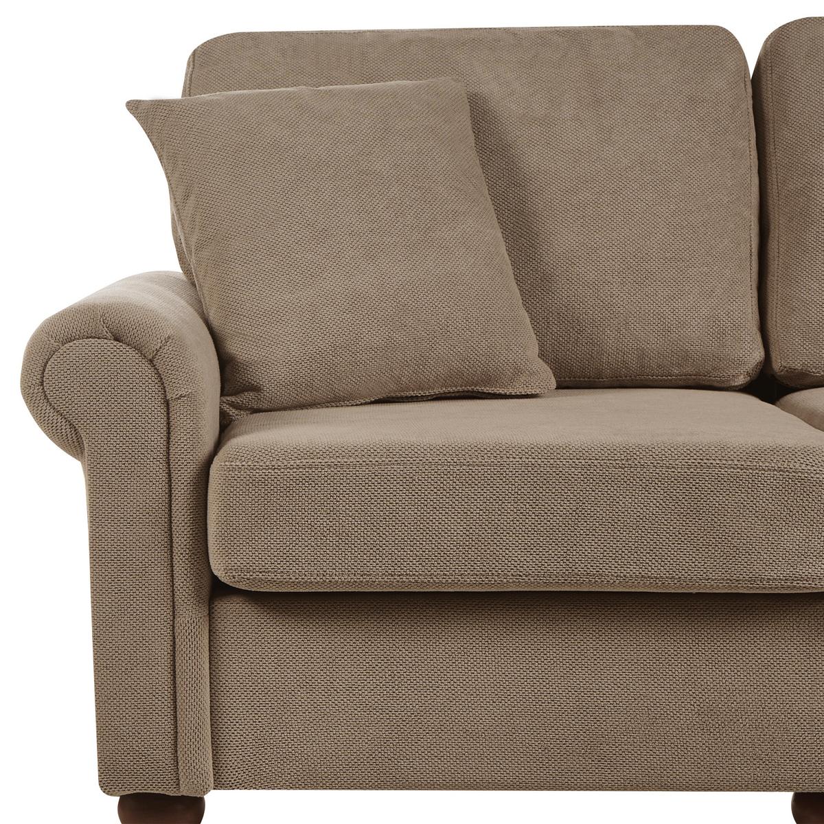 2-SITZER-SOFA Stoff Braun Ginnerup - Braun, Textil (154/84/76cm) - Beliani