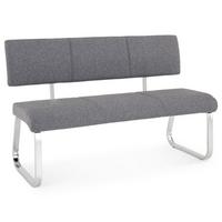 ESSZIMMERBANK VILAS - Grau, Textil/Metall (136/89/59cm) - IDIMEX