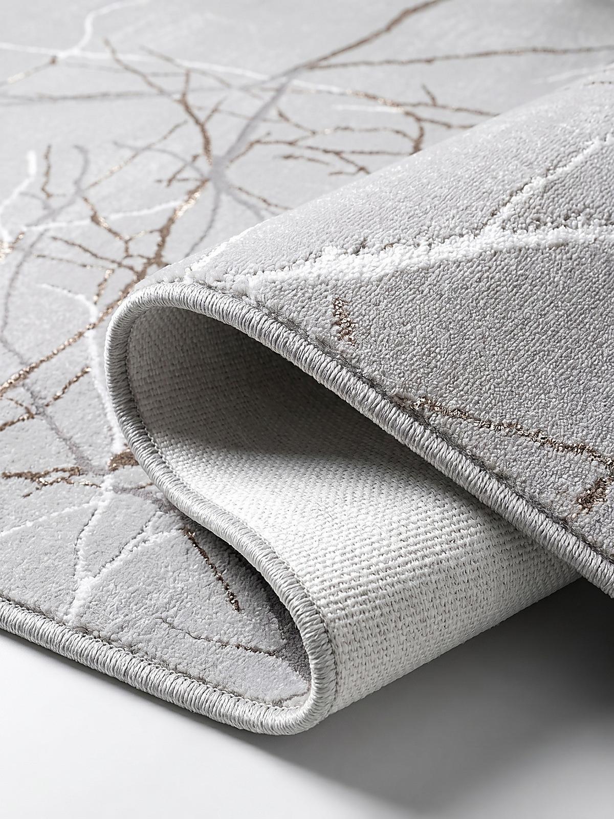TEPPICHLÄUFER Abstrakt KAVALA Polyester Grau 80 x 150 cm - Grau, Textil (80/150cm) - KADIMA DESIGN