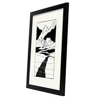 POSTER Abstrakt Pop Art A3 Schwarzer Rahmen - Schwarz, Papier (29.7/5/42cm) - Nacnic