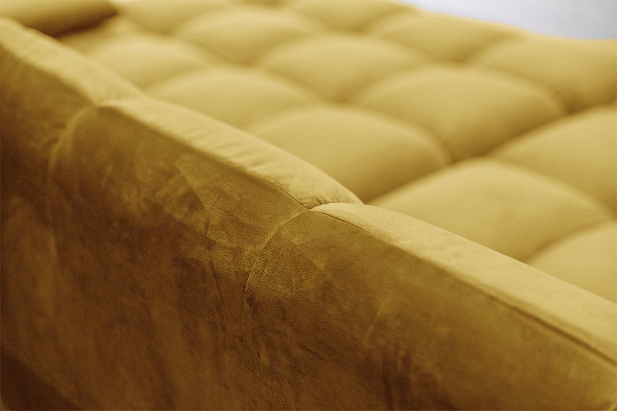 BIG SOFA VIVIEN Gelb Velvet - Currygelb/Gelb, Kunststoff/Textil (296/85/178cm) - KAWOLA