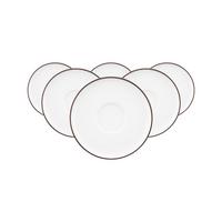 KOMBIUNTERTASSEN Sento Home Pure Lines Chocolate Brown ø 16,2 cm 6er Set - Dunkelbraun, Keramik (16.2cm) - Seltmann Weiden