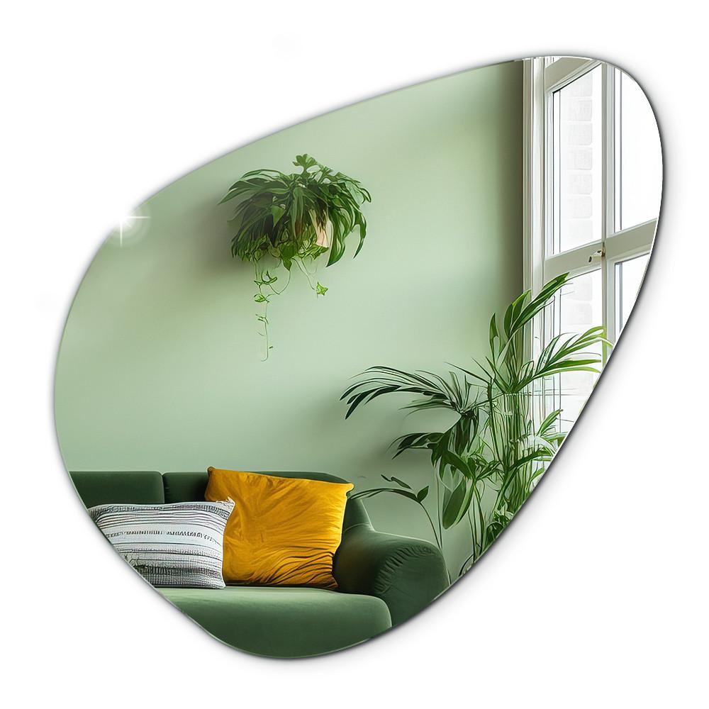 SPIEGEL 68 cm x 67 cm Organisch - Blaugrau, Glas (67.6/67/0.4cm) - TULUP