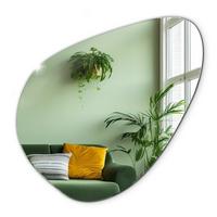 SPIEGEL 48 cm x 48 cm cm Organisch - Blaugrau, Glas (48.3/47.9/0.4cm) - TULUP