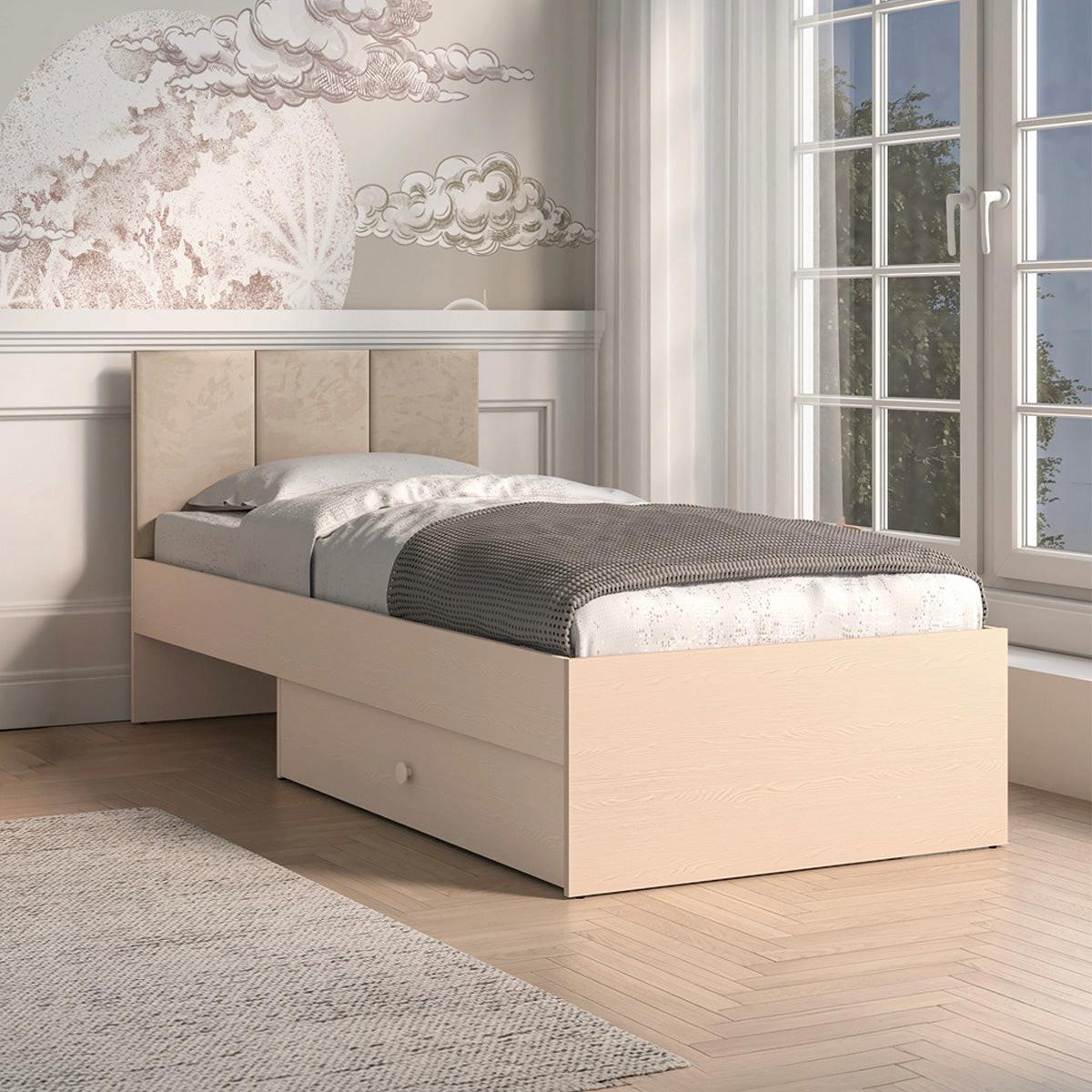 KINDERBETT 90/200 Alycia Beige - Holzeffekt - Beige, Holz (90/200cm) - Petits-meubles
