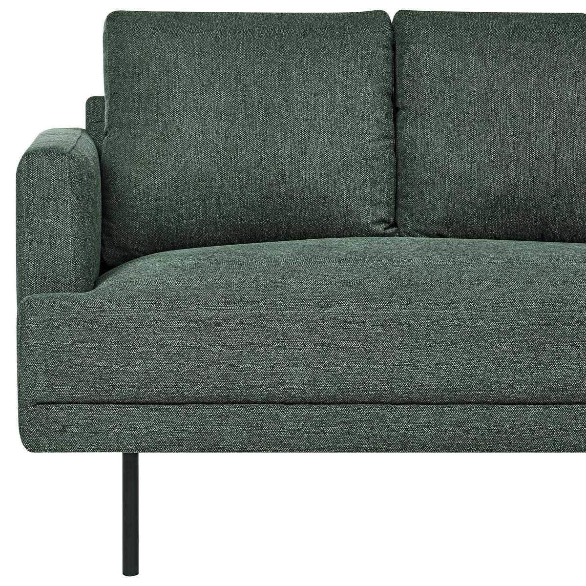 ECKSOFA Stoff Dunkelgrün linksseitig Breda - Dunkelgrün, Textil (210/200cm) - Beliani