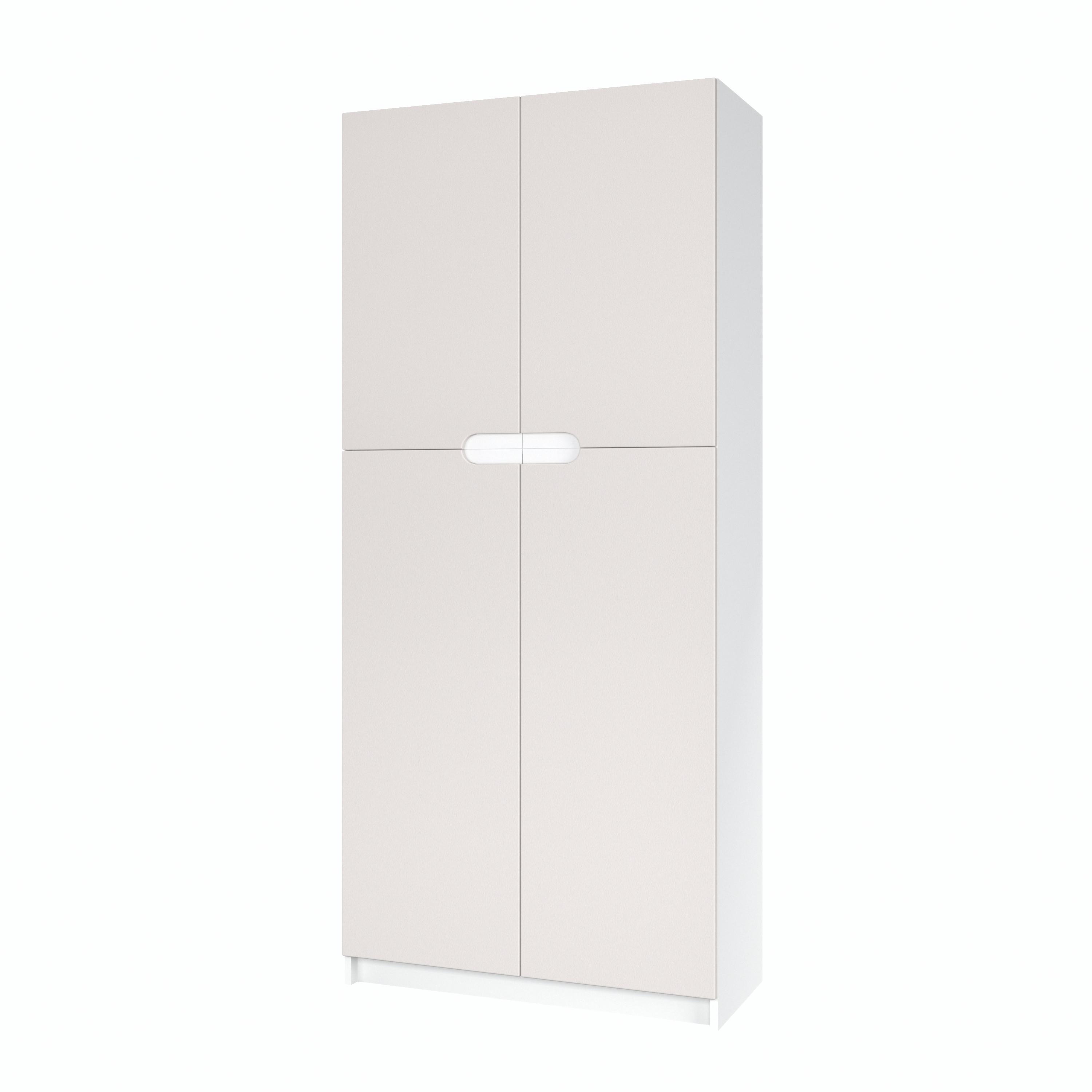 BÜROSCHRANK Logan Fronten in Cashmere - Kaschmir, Holzwerkstoff (82/184/37cm) - Vladon