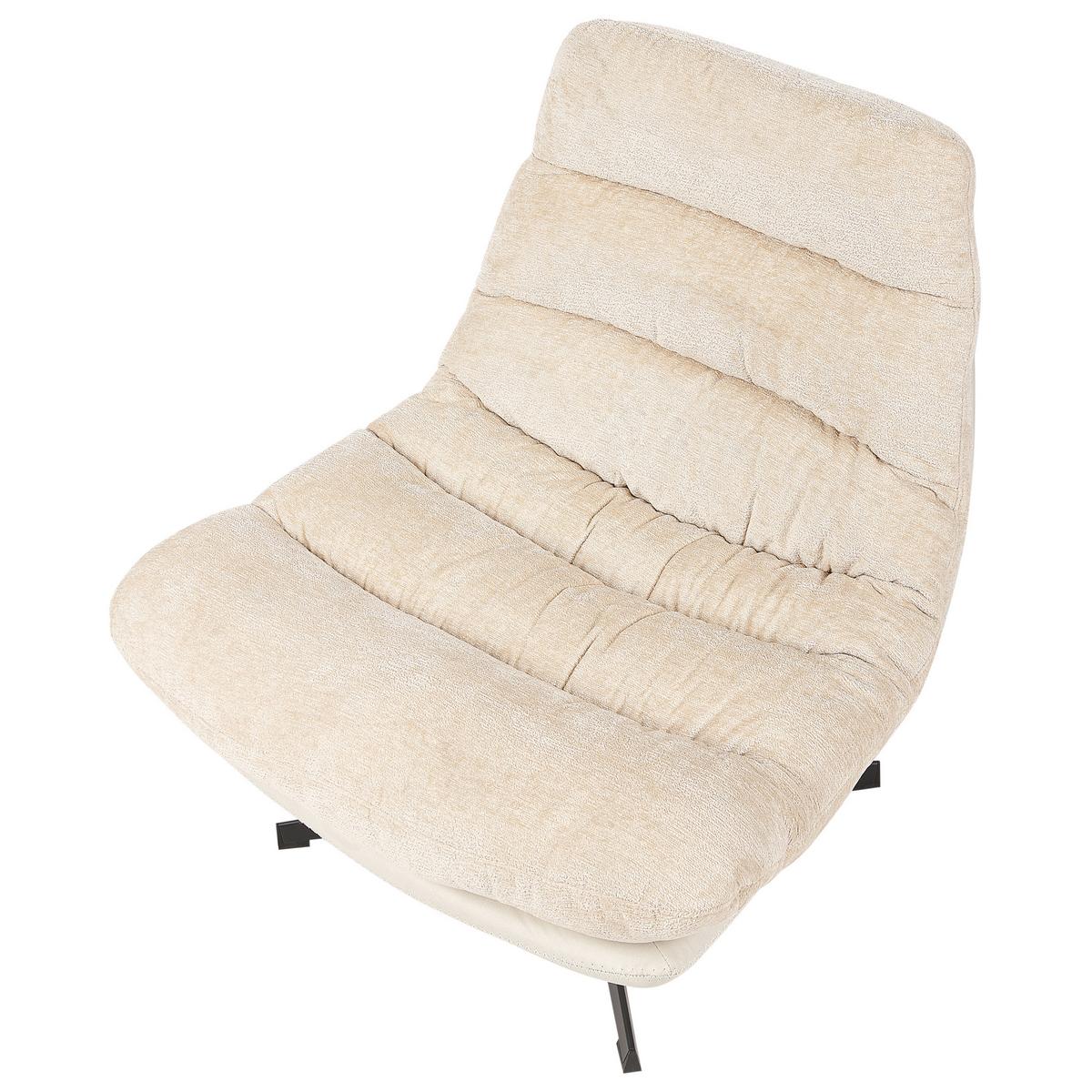 SESSEL Helles Beige Tovik - Beige/Schwarz, Textil (82/89/55cm) - Beliani
