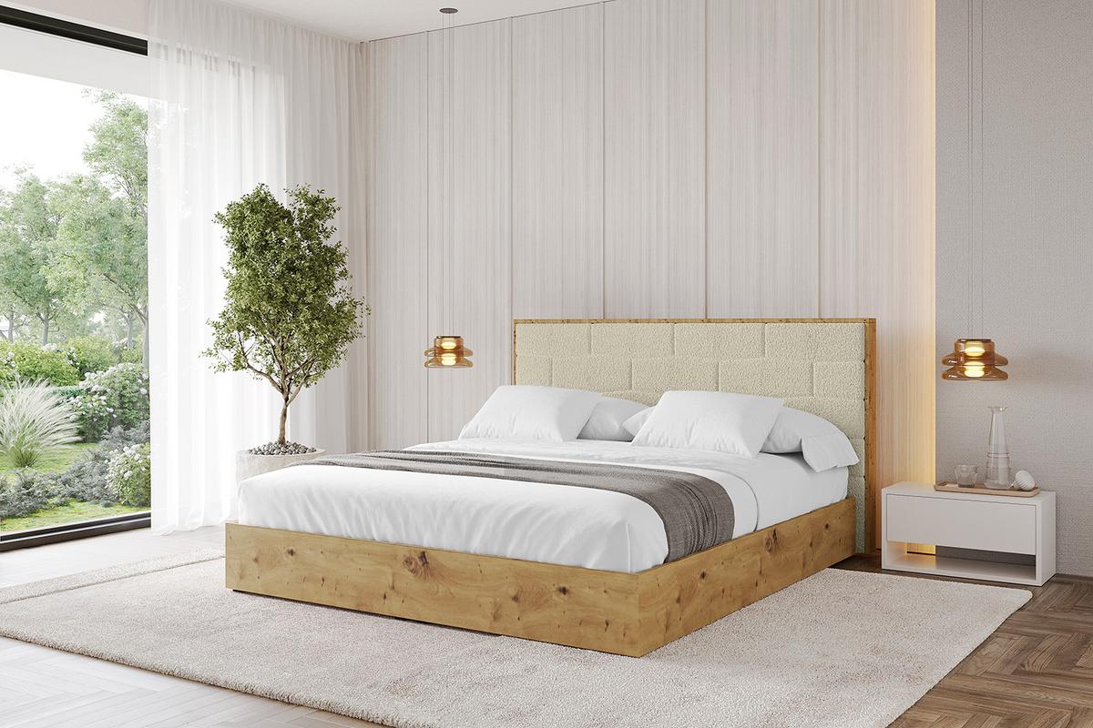 POLSTERBETT mit Bettkasten und Lattenrost, Bett mit Matratze H3/H4 - ENZO8 180x200 Beige - Taupe, Holzwerkstoff/Textil (180/200cm) - ALTDECOR