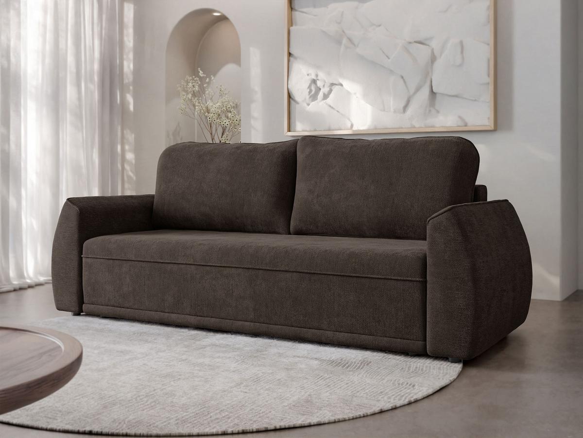 SCHLAFSOFA Floxi - Dunkelbraun/Schwarz, Holz/Kunststoff (244/96/96cm) - MIRJAN24