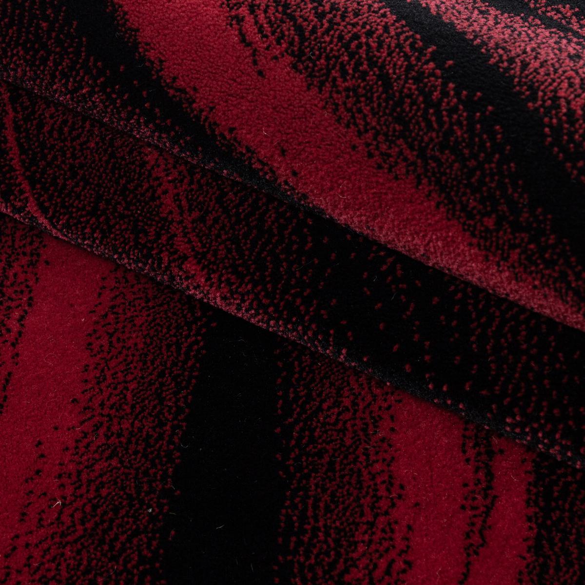 KURZFLORTEPPICH ASPEN, mit abstraktem Wellenmuster, Rot, 120 x 170 cm - Rot, Textil (120/170cm) - KADIMA DESIGN