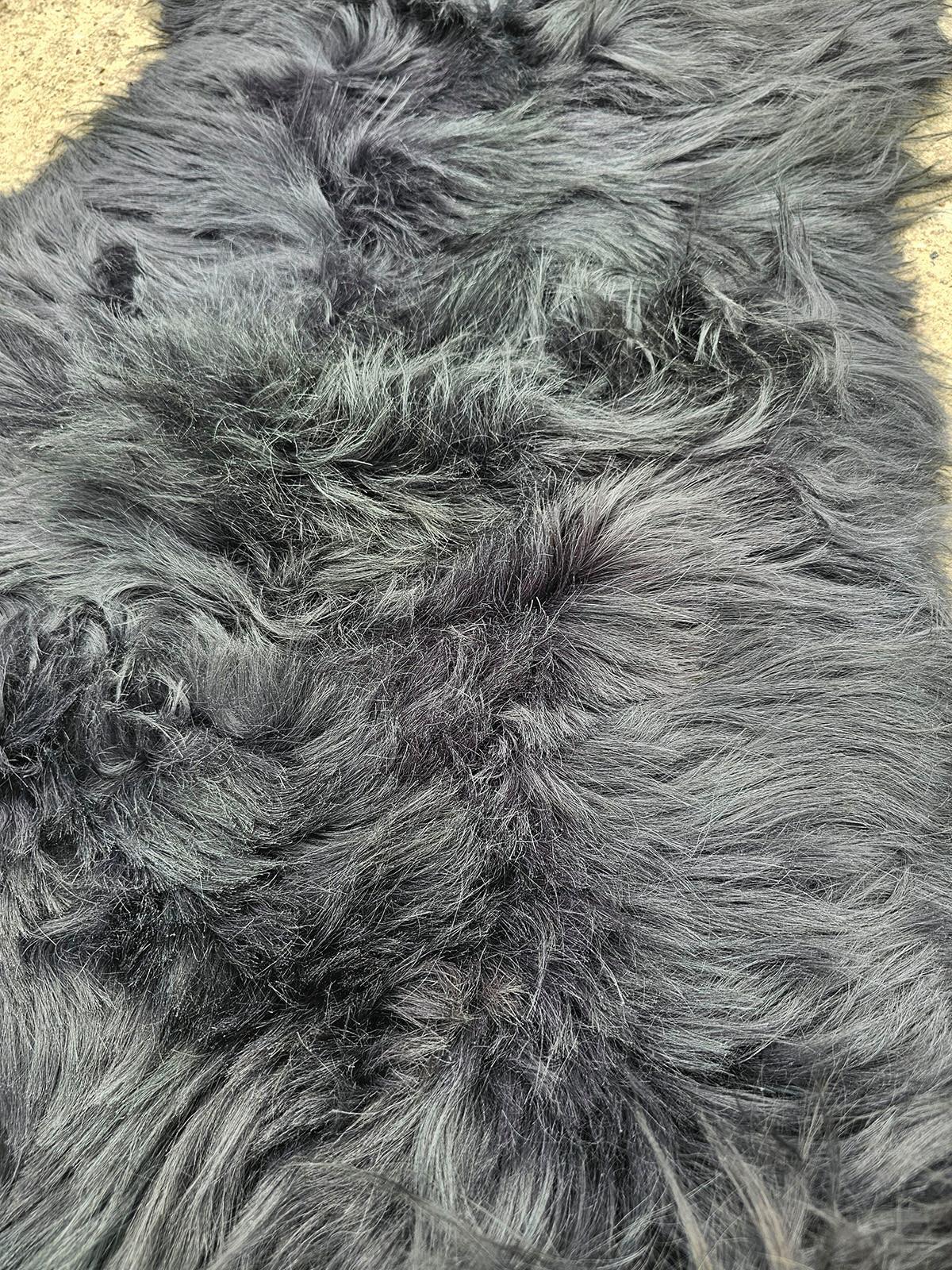 SCHAFFELL Island Anthrazit Schwarz geschoren ca. 120 cm - Anthrazit/Schwarz, Fell (70/120cm) - Provellus
