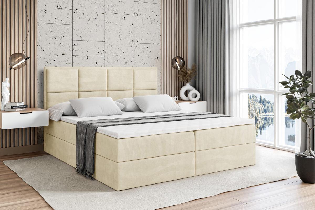 BOXBETT mit Matratze H3 und Lattenrost - NOVA - 180x200 Beige - Beige, Holzwerkstoff (180/200cm) - ALTDECOR