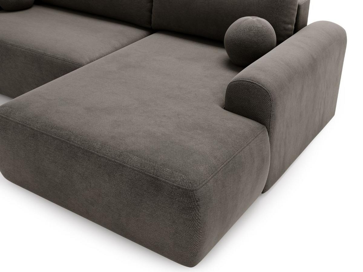 ECKSOFA Savana Grau Links - Grau, Holz/Textil (257/177cm) - Graingold