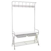GARDEROBE aus Metall 104x39x183 Cm - Weiß, Metall (104/183/39cm) - Wanderlust