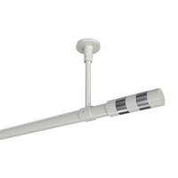 GARDINENSTANGE Sonette Mavell 100 cm, 1-läufig, 20 mm Ø Weiß - Chromfarben/Weiß, Metall (100cm) - INTERDECO