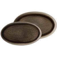 SERVIERPLATTENSET Eda braun 2-tlg. - Braun, Keramik (2/2/2cm) - Ritzenhoff Breker