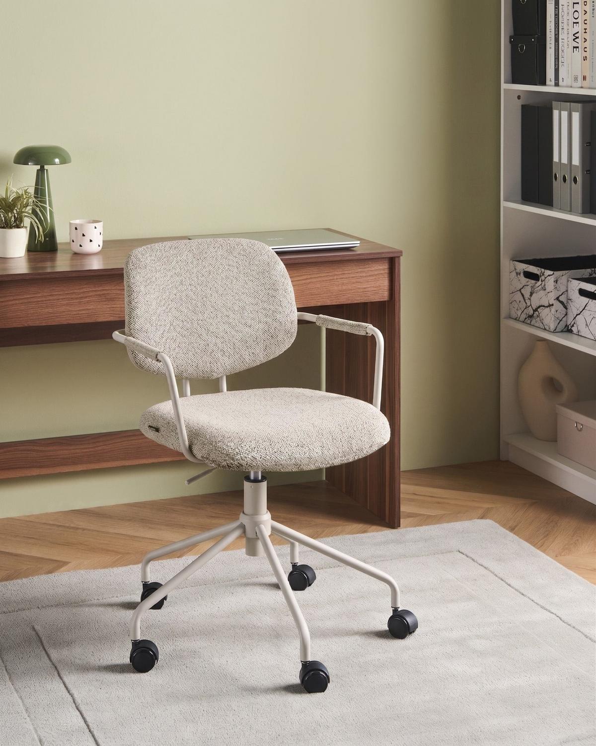 BÜROSTUHL Stoff Beige Ripley - Beige, Textil (60/82/60cm) - Beliani