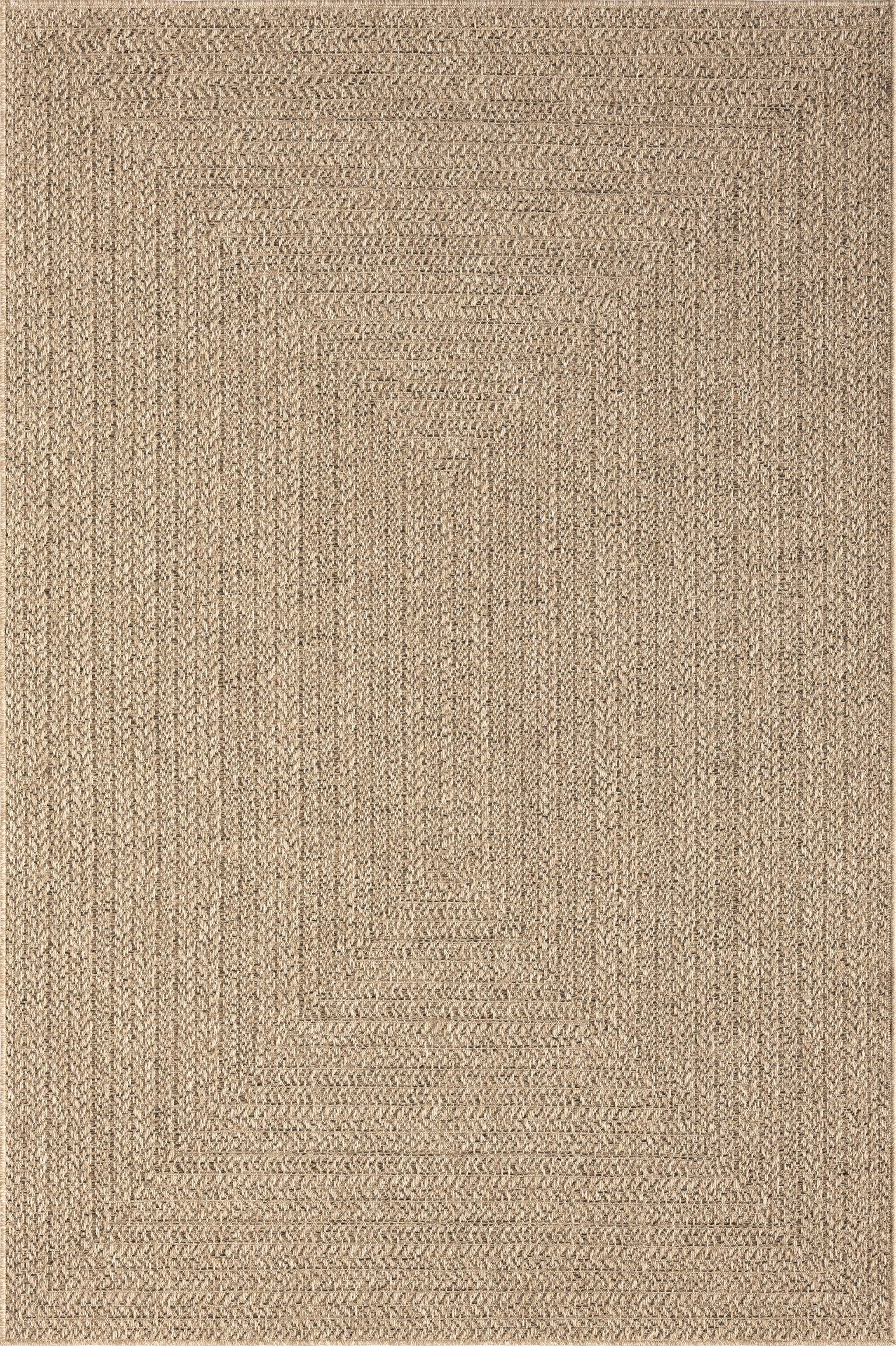 FLACHWEBTEPPICH Bordüre CORDEV Polypropylen Natur 240 x 340 cm - Beige, Textil (240/340cm) - KADIMA DESIGN