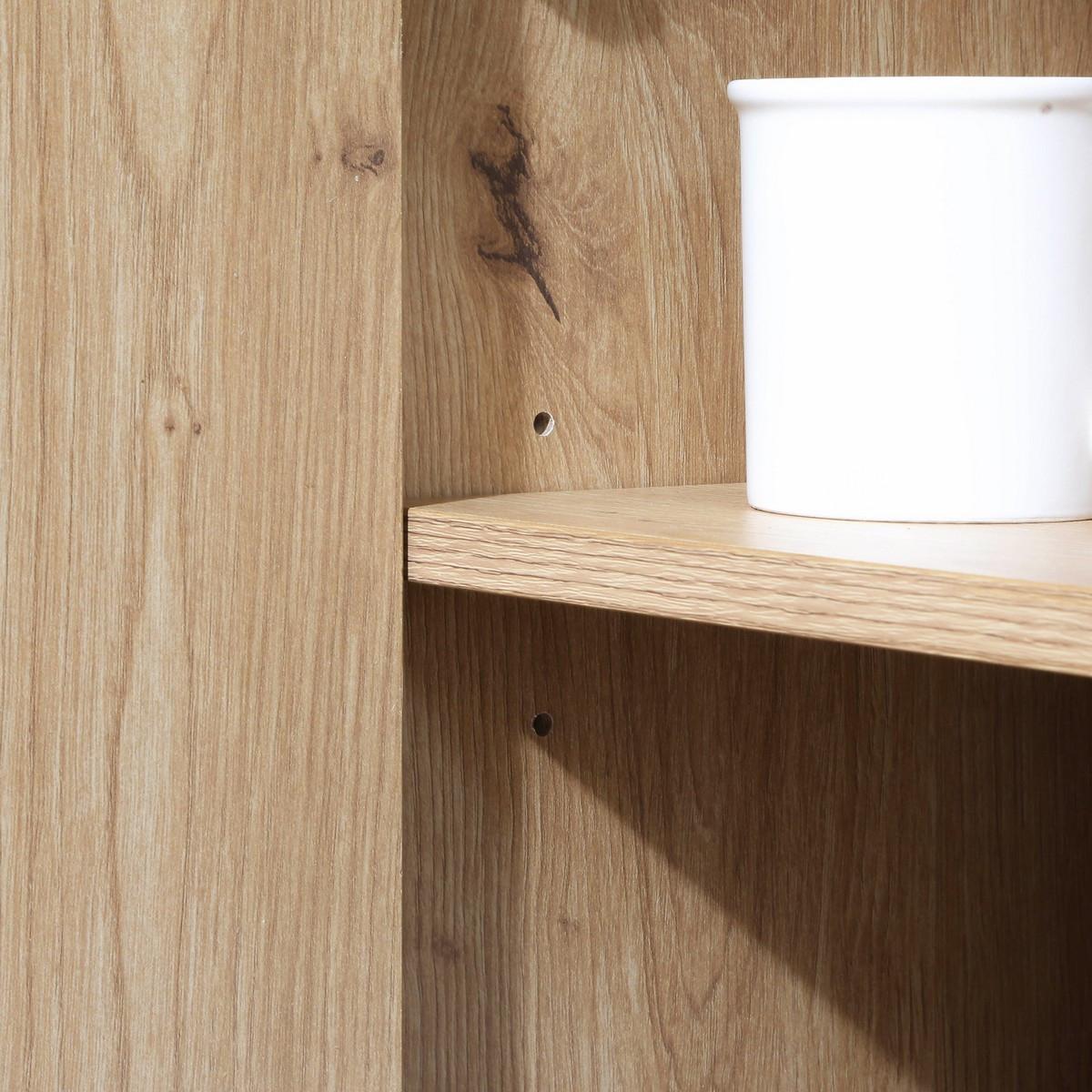 KOMMODE 1 Tür 3 Schubladen Eiche-Dekor FSC-zertifiziert 40/80/90 cm - Eichefarben, Holzwerkstoff (40/80/90cm) - Calicosy