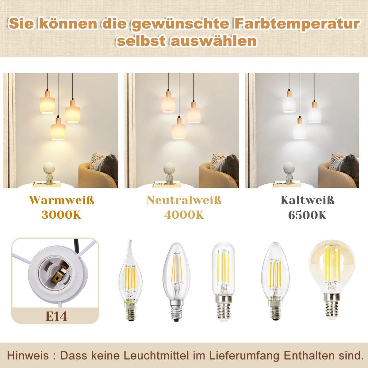 PENDELLEUCHTE Zukunft 20/20/173 cm - Weiß, Holzwerkstoff (20/20/173cm) - Nettlife