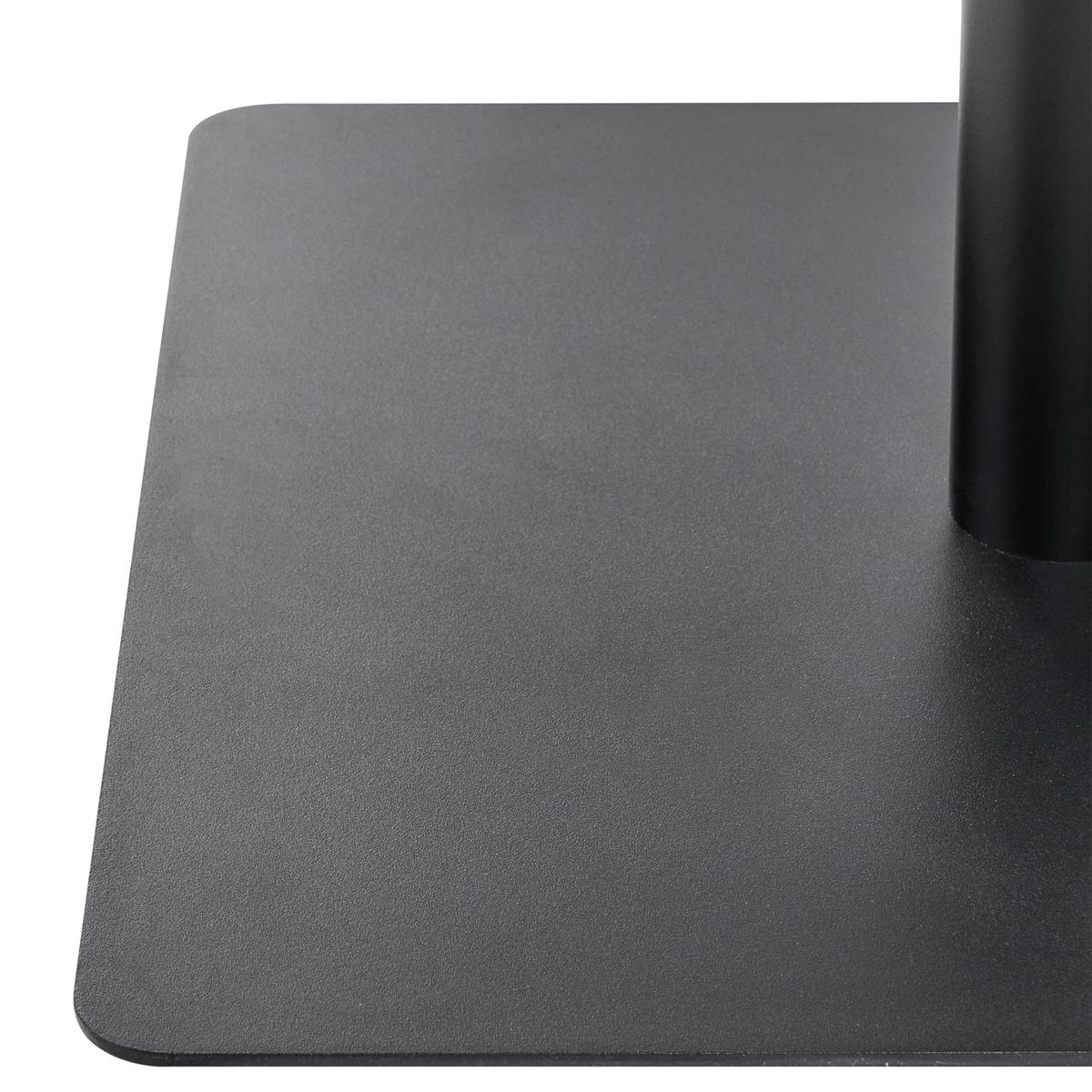 BISTROTISCH 60/60 cm Metall Schwarz Stintino - Schwarz/Braun, Metall (60/60/73cm) - Beliani