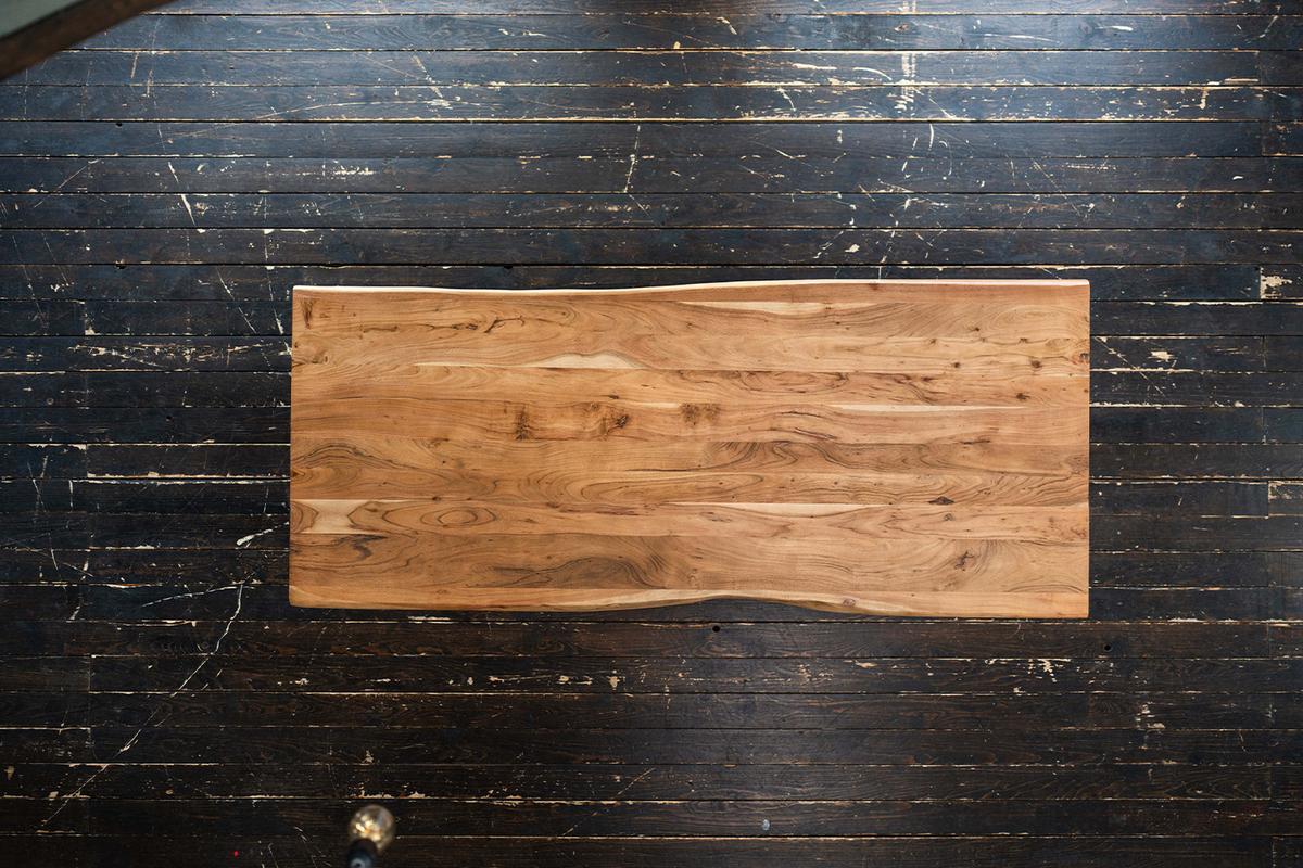 ESSTISCH MIT BAUMKANTE WOODY Braun Akazie - Schwarz/Braun, Akazienholz/Holz (100/240/78cm) - KAWOLA