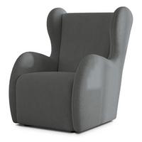 SESSEL MASTI Polstersessel Loungesessel ergonomisch, Grau - Grau, Holzwerkstoff/Kunststoff (74/100/86cm) - MASSENO
